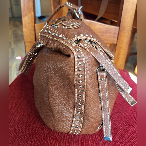 Red by Marc Ecko Soft Pebbled Vegan Leather Hobo Slouch Bag - Picture 5 of 17